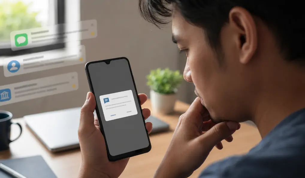 Android permission screen for SMS contacts notifications and storage access